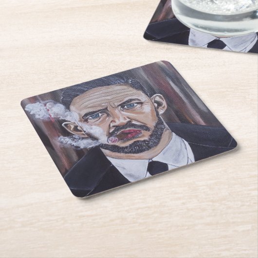 Het Mobster-schilderij van Alfred Fox Kartonnen Onderzetters (Schuin)