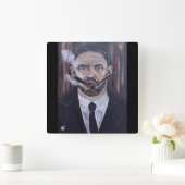 Het Mobster-schilderij van Alfred Fox Vierkante Klok (Huis)
