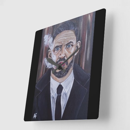 Het Mobster-schilderij van Alfred Fox Vierkante Klok (Hoek)