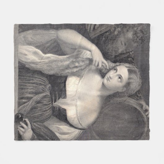 Het model fleece deken (Voorkant (Horizontaal))