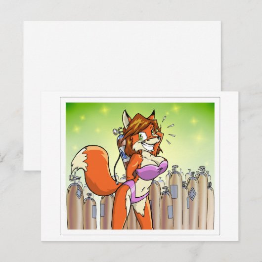 Het model Tank Vixen Briefkaart (Voorkant / Achterkant)