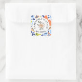 Het model van de jaren 80 vierkante sticker (Tas)