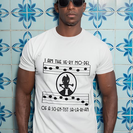 Het model van een Scientist Salarian T-shirt