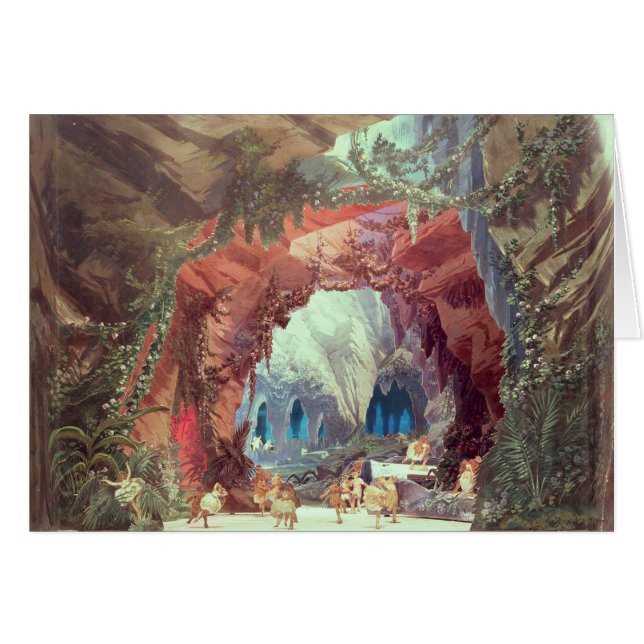 Het model van het stadium voor opera "Tannhauser" (Voorkant Horizontaal)