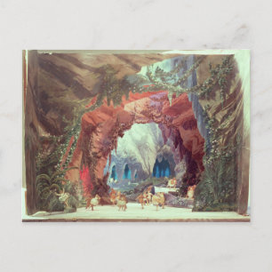 Het model van het stadium voor opera "Tannhauser" Briefkaart