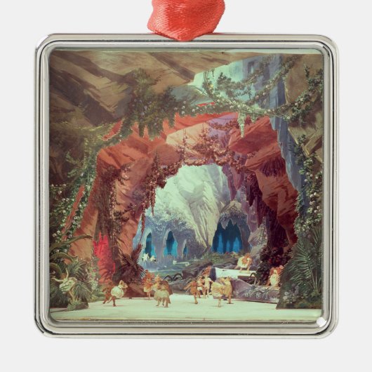 Het model van het stadium voor opera "Tannhauser" Metalen Ornament (Voorkant)