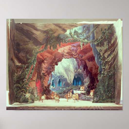 Het model van het stadium voor opera "Tannhauser" Poster (Voorkant)