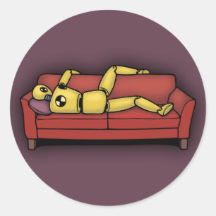 Het Model van het Stootkussen van de neerstorting Ronde Sticker
