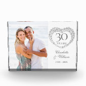 Het moderne 30e Jubileum Pearl Heart Fotoblokken (Voorkant)