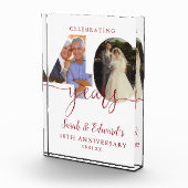 Het moderne 40e Jubileum Ruby 2 Fotoblokken (Rechts)