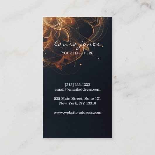 Het moderne 7 Chakra-symbool Visitekaartje (Achterkant)