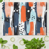 Het moderne Abstracte hondenpatroon Theedoek (Gevouwen)