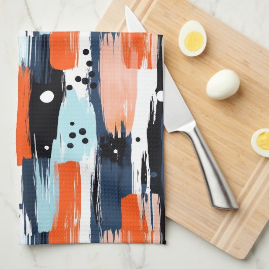 Het moderne Abstracte hondenpatroon Theedoek (Quarter Fold)