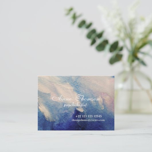 Het moderne Abstracte Paarse Visitekaartje (Staand voorkant)