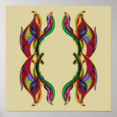 Het moderne abstracte vogelportaal poster (Voorkant)