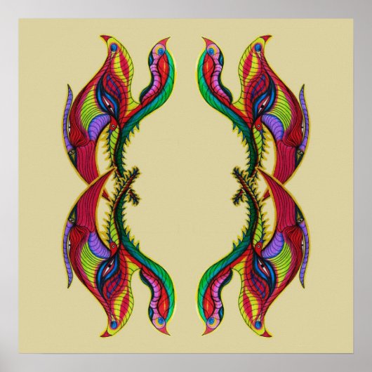 Het moderne abstracte vogelportaal poster (Voorkant)