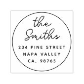 Het moderne Adres van de Familienaam van het Manus Zelfinktende Stempel (Design)