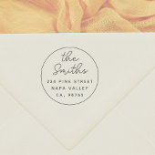 Het moderne Adres van de Familienaam van het Manus Zelfinktende Stempel