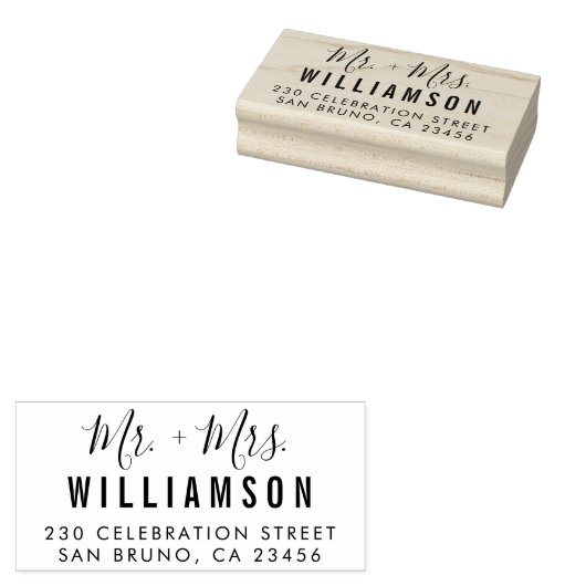 Het moderne Adres van de Terugkeer van de Aangepas Rubberstempel (Gestempeld)