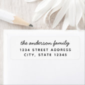 Het moderne Adres van de Terugkeer van de Familie  Etiket (Insitu)