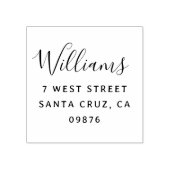 Het moderne Adres van de Terugkeer van de Familien Rubberstempel (Afrduk)