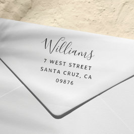 Het moderne Adres van de Terugkeer van de Familien Rubberstempel