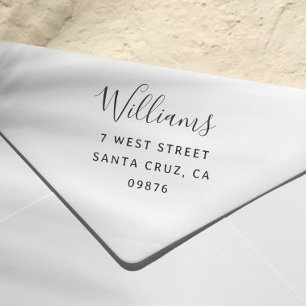 Het moderne Adres van de Terugkeer van de Familien Rubberstempel