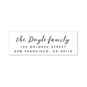 Het moderne Adres van de Terugkeer van de Familien Zelfinktende Stempel (Design)