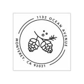 Het moderne Adres van de Terugkeer van de Illustra Rubberstempel (Afrduk)