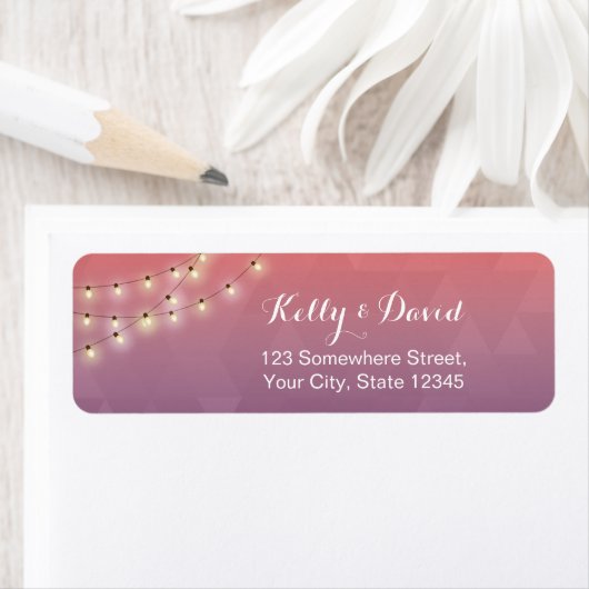 Het moderne Adres van de Terugkeer van de Rendemen Etiket (Insitu)