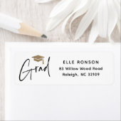 Het moderne Adres van de Terugkeer van het Afstude Etiket (Insitu)