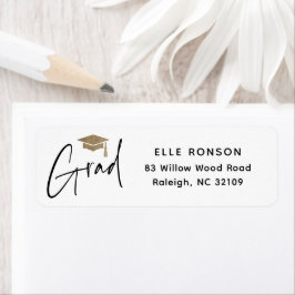 Het moderne Adres van de Terugkeer van het Afstude Etiket