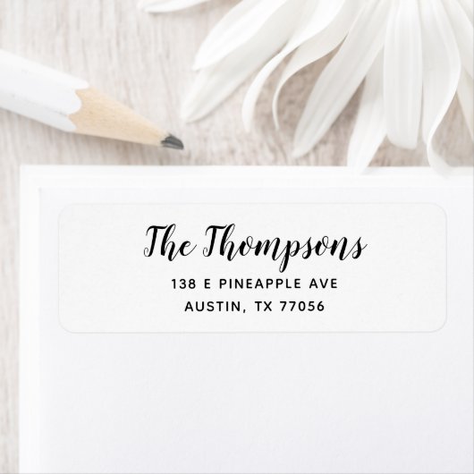 Het moderne Adres van de Terugkeer van het Manuscr Etiket (Insitu)