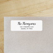 Het moderne Adres van de Terugkeer van het Manuscr Etiket