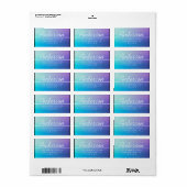 Het moderne Adres van de Terugkeer van het Manuscr Etiket (Full Sheet)