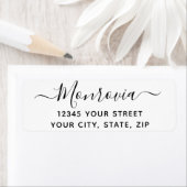 Het moderne Adres van de Terugkeer van het Manuscr Etiket (Insitu)