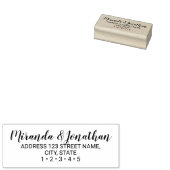 Het moderne Adres van de Terugkeer van het Manuscr Rubberstempel (Gestempeld)