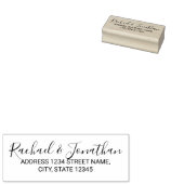 Het moderne Adres van de Terugkeer van het Manuscr Rubberstempel (Gestempeld)