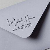 Het moderne Adres van de Terugkeer van het Manuscr Rubberstempel