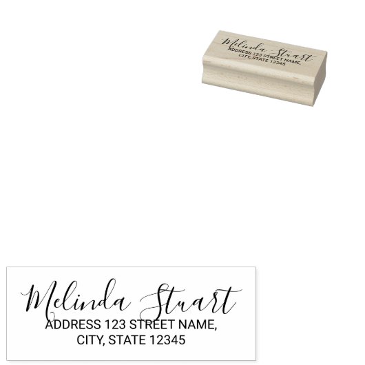 Het moderne Adres van de Terugkeer van het Manuscr Rubberstempel (Gestempeld)