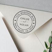 Het moderne Adres van de Terugkeer van het Manuscr Zelfinktende Stempel