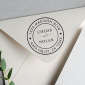 Het moderne Adres van de Terugkeer van het Manuscr Zelfinktende Stempel