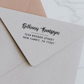 Het moderne Adres van de Terugkeer van het Manuscr Zelfinktende Stempel