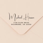 Het moderne Adres van de Terugkeer van het Manuscr Zelfinktende Stempel