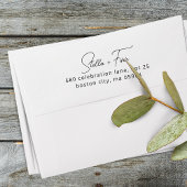 Het moderne Adres van de Terugkeer van het Manuscr Zelfinktende Stempel