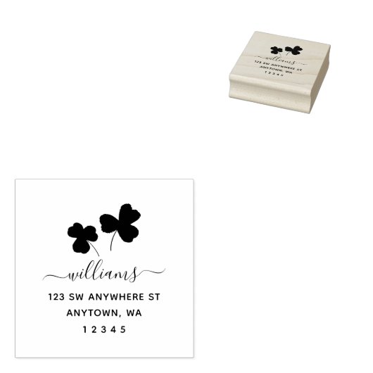 Het moderne Adres van de Terugkeer van Shamrock va Rubberstempel (Gestempeld)