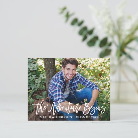 Het moderne Adventure van het Manuscript van de Bo Briefkaart (Staand voorkant)