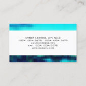 Het moderne afbeelding van de pixelstad kijkt visitekaartje (Achterkant)