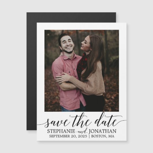 Het moderne Afbeelding van het Manuscript sparen d Magnetische Uitnodiging (Voorkant / Achterkant)