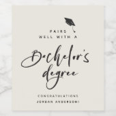 Het moderne Afstudeerder van Bachelor van het Manu Wijn Etiket (Enkel label)